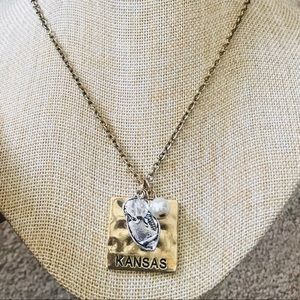 ** 2/$20** Kansas State Charm Necklace